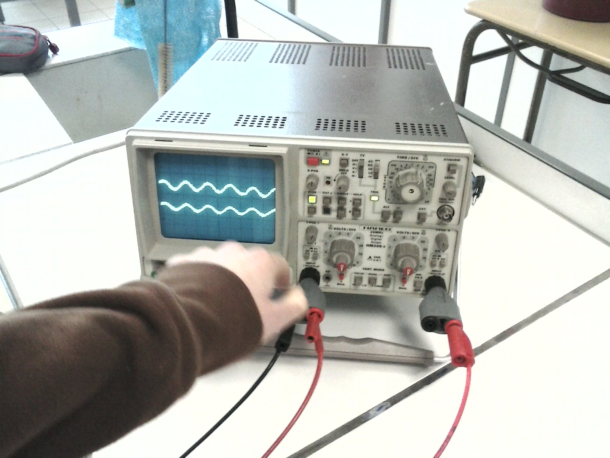Écran oscilloscope